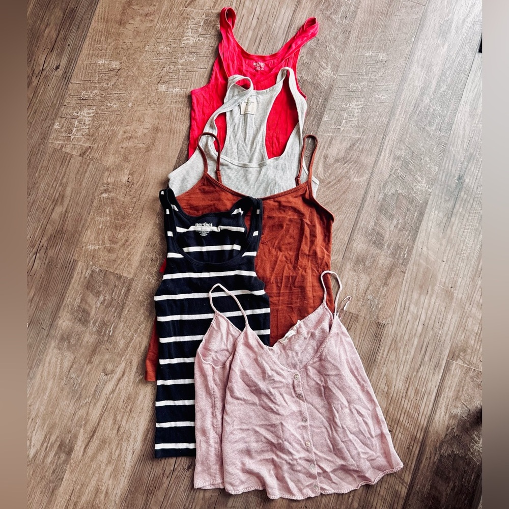 Mixed Women’s Tank & Cami Bundle - Pink, Navy Stripe, Rust, Gray, Hot Pink